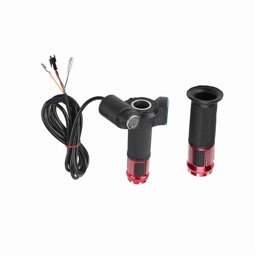 Elektrombike Halbdrosselgriffe mit LED -Bildschirmanzeige Anzeige & Sperre, Spannungsidentifikation (Rot) von Zerodis