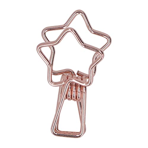Kleine Farbige Papierbinder-Klammern 100 StüCk Stern-Binder-Klammern Foldback-Clips Niedliche Cartoon-HöHle Starke Klemmkraft Robuste Metall-Papierklammern FüR BüRokonten Ets 100-Teiliger von Zerodis