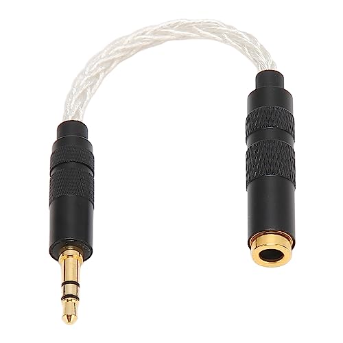 Kopfhörer-Adapterkabel, Plug-and-Play, Verlustfreies Kopfhörer-Konvertierungskabel, 4,4 Mm Symmetrische Buchse auf 3,5 Mm Stereo-Stecker für Mobiltelefone (Silber) von Zerodis