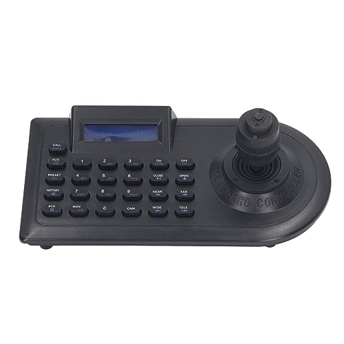 LCD-Analog-PTZ-Kamera-Tastatur, Standard-Netzwerküberwachungsprotokoll, Gute Kompatibilität, Controller, LCD-PTZ-Kamera-Tastatur, 4D-Joystick für Bank (EU-Stecker) von Zerodis