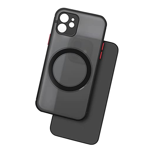 Schutzhülle für Kabelloses Laden, Magnetische TPU-PC-Handyhülle, Schwarz, Sturzsicher, für Reisen (iPhone 11) von Zerodis