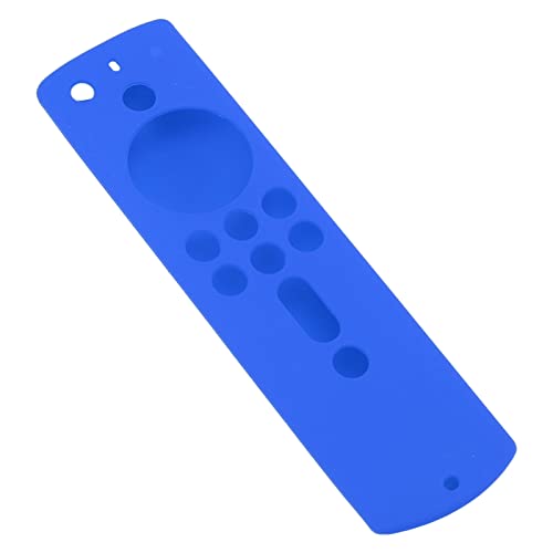 Stoßdichtes, Rutsches Silikongehäuse für Fire TV Stick 4K 2018 Fernbedienung mit Voller Zugänglichkeit, Tragbare Elektronische Geräteabdeckung für Haustierbesitzer (Blue) von Zerodis