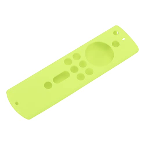 Stoßdichtes, Rutsches Silikongehäuse für Fire TV Stick 4K 2018 Fernbedienung mit Voller Zugänglichkeit, Tragbare Elektronische Geräteabdeckung für Haustierbesitzer (Leuchtendes Grün) von Zerodis