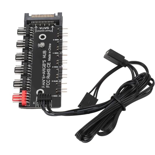 Vielseitiger Argb -PWM -Hub Splitter Verbessert die Kühl und Beleuchtungseffekte der Chassis, Ideal für PC Modder und Spieler Vielseitiger Argb -PWM -Hub Splitter Verbessert die Kühl und Beleuchtungseffekte der Chassis, Ideal für PC Modder und Spieler von Zerodis
