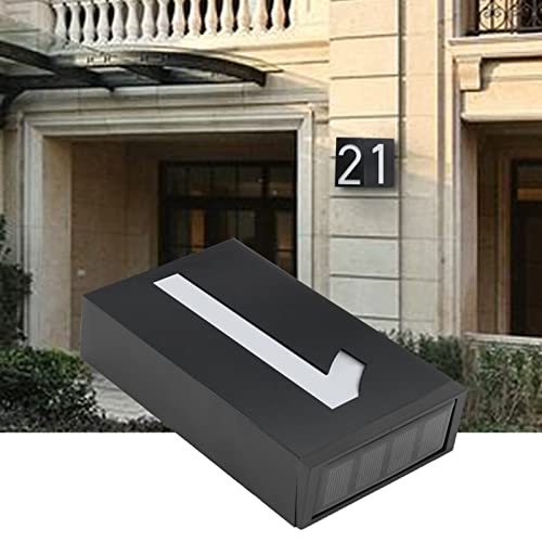 Wasserdichte Outdoor -Solarstrom -LED Nummernschild Licht für Haushotelstore Türadresse, Energiesparende Tür Nummer Platte (Nummer 1) von Zerodis
