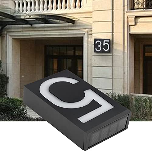 Wasserdichte Outdoor -Solarstrom -LED Nummernschild Licht für Haushotelstore Türadresse, Energiesparende Tür Nummer Platte (Nummer 5) von Zerodis