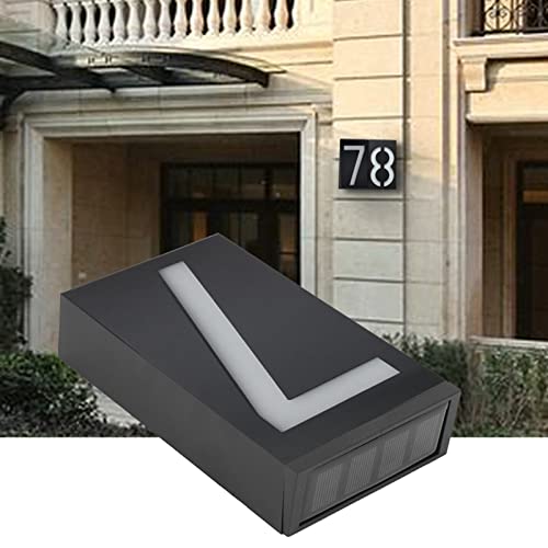 Wasserdichte Outdoor -Solarstrom -LED Nummernschild Licht für Haushotelstore Türadresse, Energiesparende Tür Nummer Platte (Nummer 7) von Zerodis