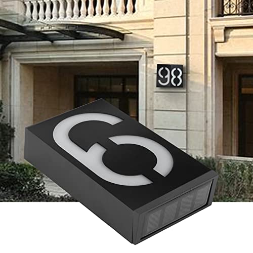 Wasserdichte Outdoor -Solarstrom -LED Nummernschild Licht für Haushotelstore Türadresse, Energiesparende Tür Nummer Platte (Nummer 9) von Zerodis