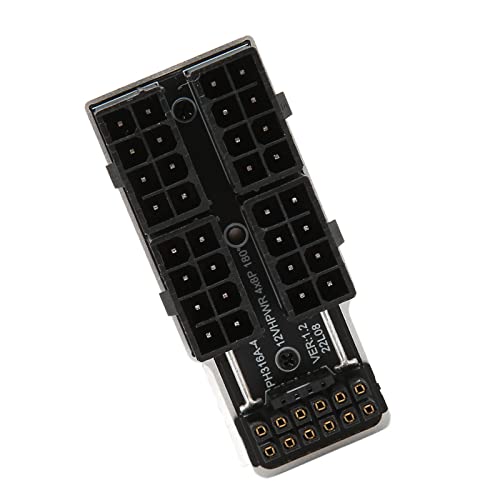 Zerodis GPU-Stromadapterplatine, 12VHPWR Grafikkarten-Winkeladapter Plug-and-Play-Aluminiumlegierung 180 Grad ATX3.0 für die (PH316 48 Weiß) von Zerodis
