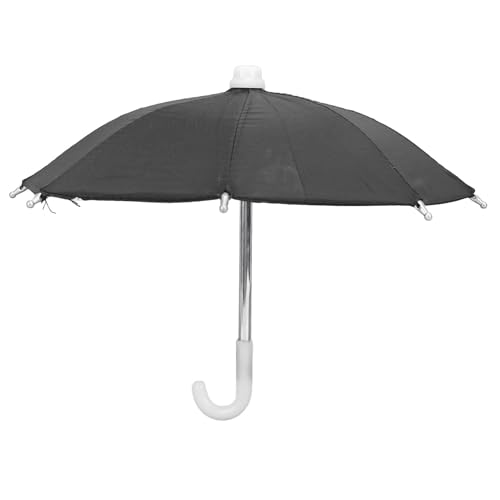 Zerodis Telefon Sonne Regenschirm Niedliche Tragbare PVC -Handyabdeckung Starker Magnetischer Stil Zum Angeln, Fotografie, Outdoor (Black) von Zerodis