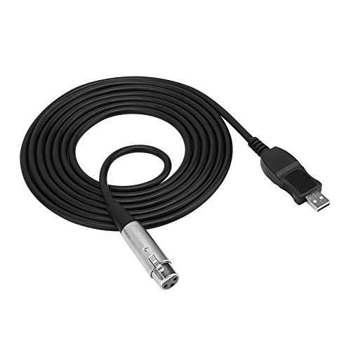 2,8 m XLR-Buchse auf USB 2.0-Kabel, 3-poliges Mikrofon-Verbindungskabel, Konverter, Studio-Audio-Anschlusskabel, TV-Video, Heim-Audio von Zerone