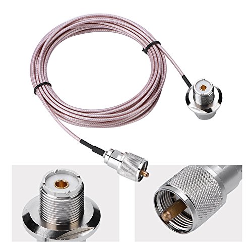Zerone 5 m Antennenverlängerungskabel, Koaxialkabel, UHF PL-259 Stecker auf Buchse, Adapter für Mobile Radioantenne, Funkkommunikation von Zerone