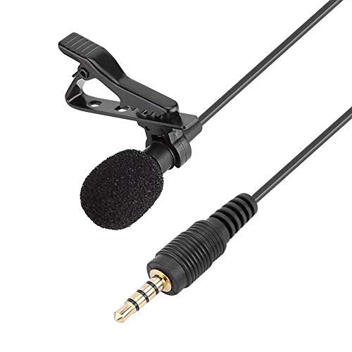Clip-on Mikrofon, 3,5 mm Stecker Revers Kondensator Freisprechmikrofon kompatibel mit iPhone iPad Android Windows von Zerone