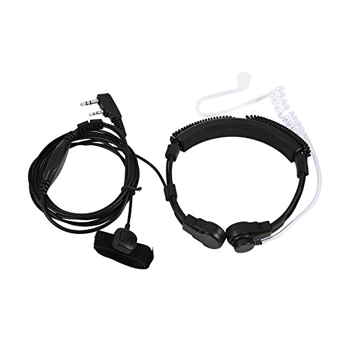 Flexibles Halsmikrofon mit Finger-PTT, verdeckter Akustikschlauch-Ohrhörer, Walkie-Talkie-Headset für Baofeng UV5R 2-Wege-Radio Walkie-Talkie von Zerone