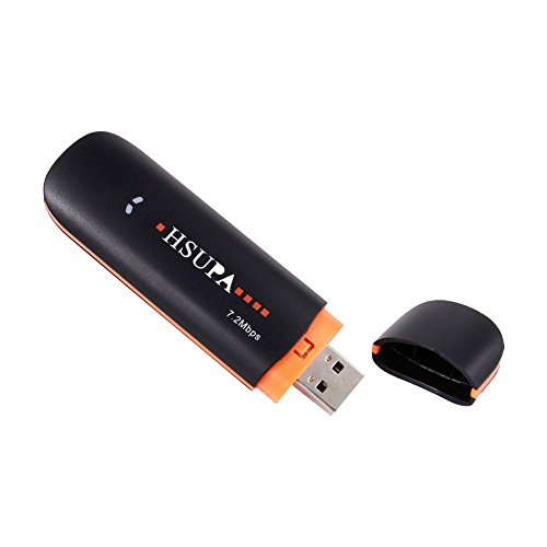 HSDPA 3G Modem USB 7,2 Mbps Datennetzwerkkarte, drahtlos, Adapter für TF-Karte, SD-Karte, 3G, Red Dongle New C von Zerone