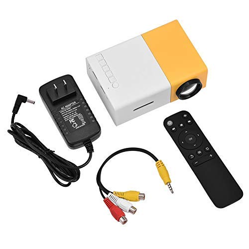 Heimkino Projektor, Tragbarer Mini-LED-Projektor für Multimedia Heimkino Filmprojektor, Unterstützung für AV/USB/HDMI/TF-Eingang für Home Entertainment(Schwarz+Weiß) von Zerone