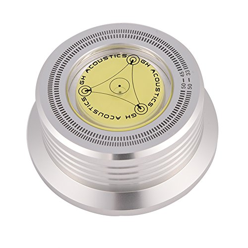 LP Plattenspieler Metall Disc Stabilisator Rekordgewicht/Clamp HiFi Plattenspieler Aluminiumlegierung Clamp für LP Plattenspieler, Gold, Silber, Schwarz Optional(Silber) von Zerone