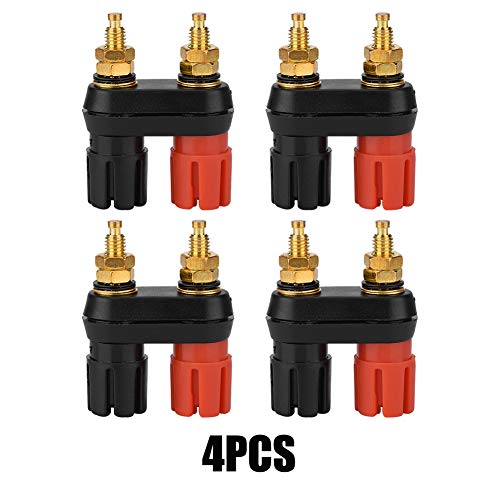 Lautsprecher Binding Post AMP Terminal Endstufe Dual Kupfer 2 Wege Bananenstecker Jack(4PCS) von Zerone