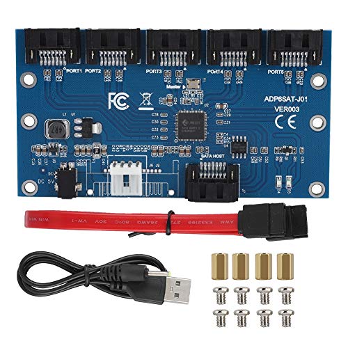 SATA3.0 1 bis 5 Hub Ports SATA Port Splitter mit Multiplikator Mainboard 6 Gbit/s Riser Karte Unterstützung für SATA 3.0 Erweiterungskarten PM JMICRON JMB575 von Zerone