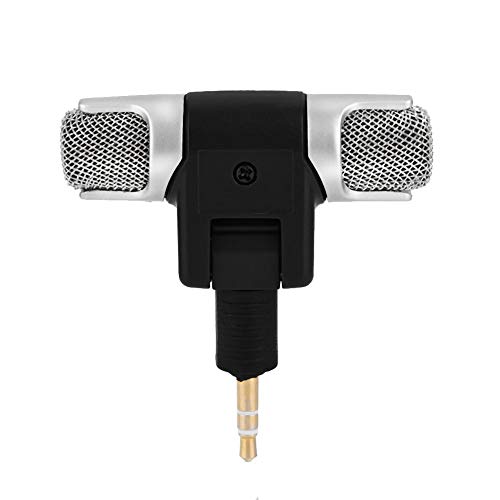 Stereo-Mikrofon, externes Stereo-Mikrofon, Mikrofon, 3,5 mm, vergoldet, Stecker für PC, Laptop, MD, Kamera, TV, Video, Heim-Audio von Zerone