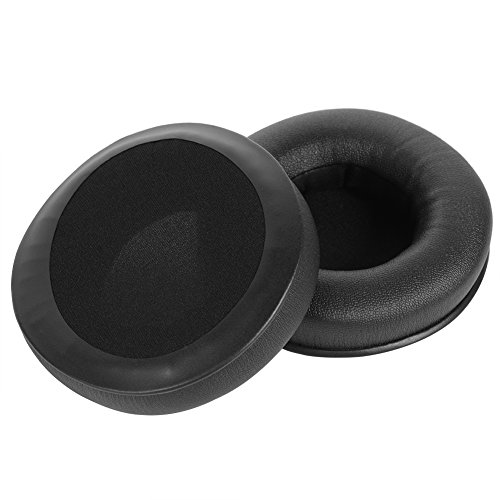 2 x weiche Schaumstoff-Ohrpolster für Kopfhörer, kabellose Bluetooth-Abdeckung, weiche Ohrpolster, PU-Leder, Schaumstoff-Ohrpolster für Razer Kraken Pro (schwarz) von Zerone