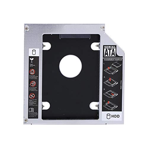 Zero-Caddy HDD Universal 2 ° 12,7 mm Aluminium SATA HDD SDD Caddy Hard Case Adapter von Zerone