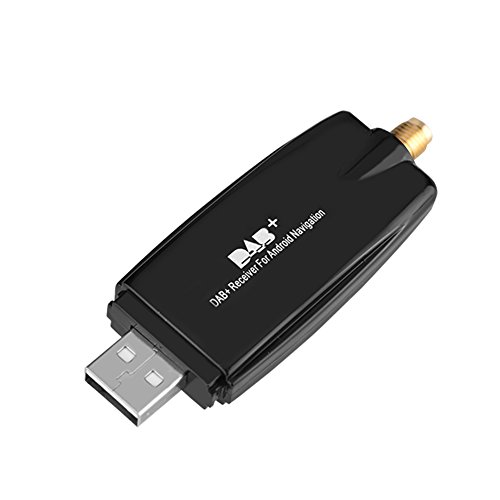 Zerone + -Empfänger, Tragbarer USB 2.0 RDS DLS Digital Audio Rundfunkempfänger Adapter mit Antenne für Android-Autoradio von Zerone