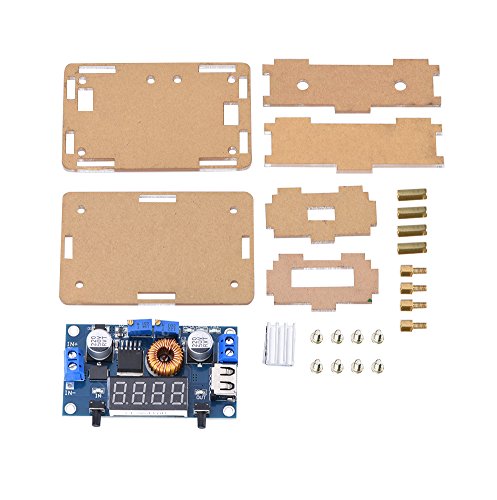 Zerone 5A 75W Konstantstrom/Spannung CC CV Modul DC USB Buck Converter Einstellbarer Step-Down Spannungsregler 5-36V bis 1.25-32V mit LED Anzeige zum Aufladen der Autobatterie von Zerone