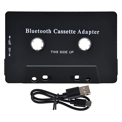 Zerone Drahtloser Auto-Kassettenspieler-Adapter, Empfänger-Konverter mit USB-Kabel, für Kassettenrekorder, Auto und Heimgebrauch von Zerone