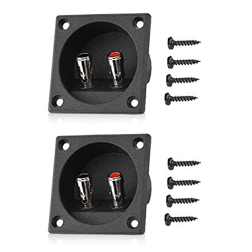 Zerone Lautsprecher Terminal Box Push Feder Typ 2 Binding Post Kabelstecker Akustische Komponenten（2 Pack） von Zerone