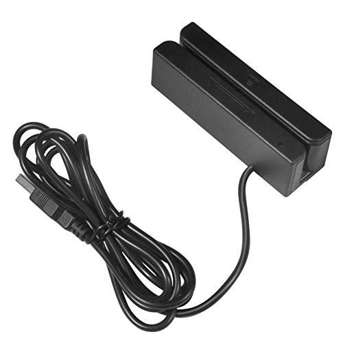 Zerone Portable MSR90 USB Kreditkartenleser, Triple Tracks Magnetstreifenleser von Zerone