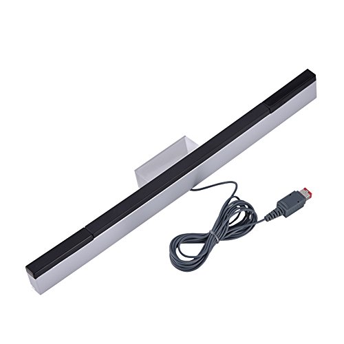 Zerone Spiel Wired Infrarot IR Signal Ray Bewegungssensor Bar/Empfänger für Nintendo Wii Konsolen (Silber) von Zerone