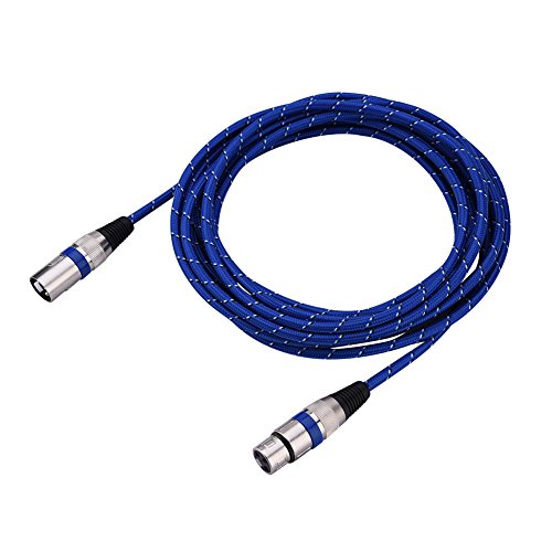 Zerone XLR-Stecker auf Buchse, 1/1,8/3/5/10/15/20 m Mikrokabel Mini XLR 3-polig Audiokabel XLR/Mikrofon Balance-Kabel für Verstärker, Mikrofone und Mixer 5m von Zerone