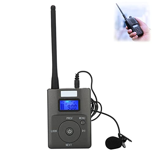 Zerone tragbar FM-Transmitter, DIGITAL WIRELESS FM TRANSMITTER Stereo Audio mit Antenne Lange Broadcast Reichweite für Konferenzraum/Campus/Tour Guide von Zerone