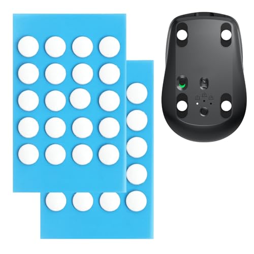 40 Stück Universal Maus Skates, Ersatz Mausfüße, Mouse Dot Skate, Bieten Hervorragende Verschleißfestigkeit, Geschwindigkeit und Kontrolle, Ausrüstung für SGaming, Büro und Alltag (7 x 0,9mm) von Zerquell
