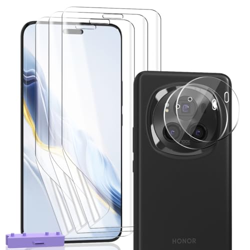 Zerrshoo Schutzfolie für Honor Magic 6 Pro Weich TPU Folie 3 Stück und Honor Magic 6 Pro Kameraschutz Panzer Schutz Glas 2 Stück, HD Vollständige Schutzfolie für Honor Magic 6 Pro Schutzfolie von Zerrshoo