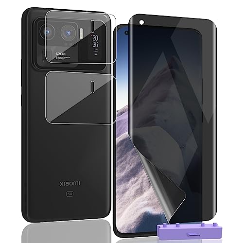 Zerrshoo Schutzfolie für Xiaomi Mi 11 Ultra Sichtschut Weich TPU Folie 1 Stück und Mi 11 Ultra Kameraschutz Panzer Schutz Glas 2 Stück, Displayschutz Anti-Spy Privatsphäre Blickschutzfolie von Zerrshoo