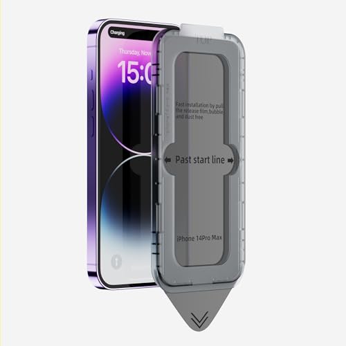 Zerrshoo Schutzfolie für iPhone 14 Pro Max Sichtschut, iPhone 14 Pro Max Anti-Spy Privatsphäre Panzer Schutz Glas, Displayschutz Schutzfolie Privacy 1 Stück - 9H Panzerfolie mit Installationswerkzeug Zerrshoo Schutzfolie für iPhone 14 Pro Max Sichtschut, iPhone 14 Pro Max Anti-Spy Privatsphäre Panzer Schutz Glas, Displayschutz Schutzfolie Privacy 1 Stück - 9H Panzerfolie mit Installationswerkzeug von Zerrshoo
