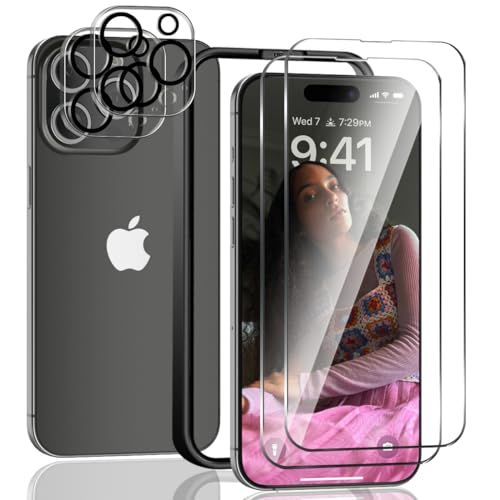 Zerrshoo für iphone 15 pro für Panzerglas, mit 2 Stück Schutzglas Glasfolie und 2 Stück Kameraschutz, Bruchsichere Schutzfolie für iphone 15 pro, 9H Anti-Kratzen HD Klar Panzerfolie Zerrshoo für iphone 15 pro für Panzerglas, mit 2 Stück Schutzglas Glasfolie und 2 Stück Kameraschutz, Bruchsichere Schutzfolie für iphone 15 pro, 9H Anti-Kratzen HD Klar Panzerfolie von Zerrshoo