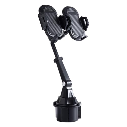Dualer Handyhalter Fürs Auto - No Shaking Cup Handyhalter Für Auto, Stabile Und Verstellbare Doppel Autotelefonhalterung, Die Mit Allen Mobiltelefonen Kompatibel Ist von Zestivra