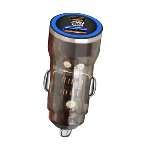 Fahrzeugleistungadapter - Hochgeschwindigkeitsladung, 60W Output Auto Ladegerät | USB-Typ-C-Ladestier, PD 30W Core Car Accessoire für Smartphones Navigation Ausrüstung Dash-Kameras Mobile Geräte Fahrzeugleistungadapter - Hochgeschwindigkeitsladung, 60W Output Auto Ladegerät | USB-Typ-C-Ladestier, PD 30W Core Car Accessoire für Smartphones Navigation Ausrüstung Dash-Kameras Mobile Geräte von Zestivra