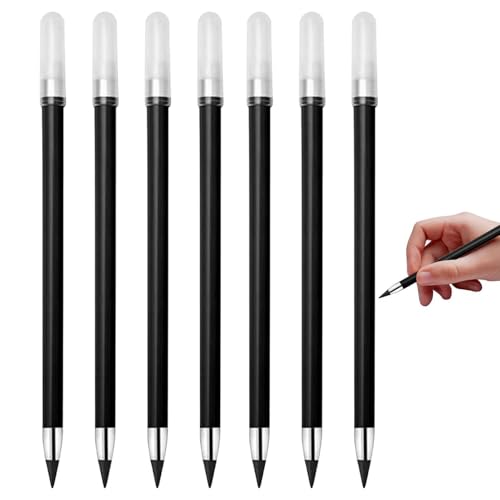 Infinity Bleistift mit Radiergummi – Radierbarer Zeichenstift mit Radiergummi 6 Stück, bleistift ohne Tinte | tintenfreie Bleistifte, Permanent-Radierstifte, Permanent-Radierstifte, Perma-Bleistifte von Zestivra