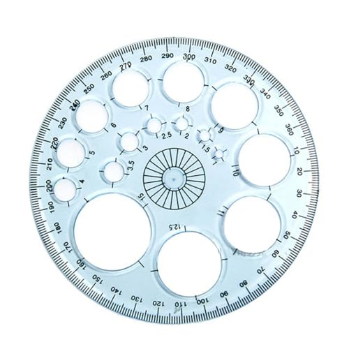 Schablone - Runder Geometrischer Herrscher Creative, Acryl Geometrische Herrscherschule | Büroarchitekturschalung, Zirkuläre Tracer -Zeichenwerkzeuge Zum Zeichnen, Acrylmessung Geometrie von Zestivra
