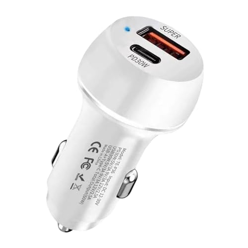 Schnellladegerät fürs Auto – 60-W-USB-Typ-C-Adapter, Hochgeschwindigkeits-Ladeanschluss | Kompaktes Kfz-Ladegerät, Smart-IC-Chip, Schnellladezubehör für Autofahrten und Reisen Freien zum Kinderspiel von Zestivra