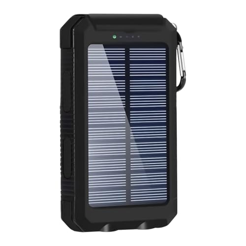 Solar Telefon Ladegerät - Kompakt Tragbare Power Bank, Hocheffizientes Solarladebereich | Wasserdichtes Duall -USB -Stromquelle, LED -Taschenlampe, Batteriesicherung, Schnellladungspaket Für Den Außen Solar Telefon Ladegerät - Kompakt Tragbare Power Bank, Hocheffizientes Solarladebereich | Wasserdichtes Duall -USB -Stromquelle, LED -Taschenlampe, Batteriesicherung, Schnellladungspaket Für Den Außen von Zestivra