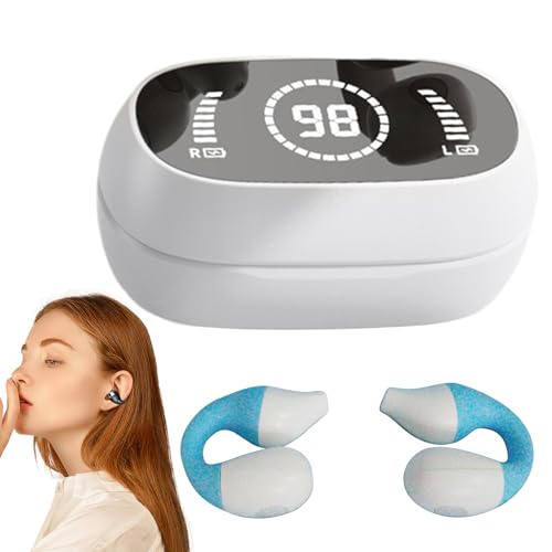 Zestivra Über Den Ohrohrohrhörern, Laufende Ohrhörer, Morrat-Ohrclip-Kopfhörer, Morrat Wireless Ohrclip Knochenleitungskopfhörer, V5.2 Mit LED-Smart-Display, Smart Fingerabdruck Touch Water of Hoch von Zestivra
