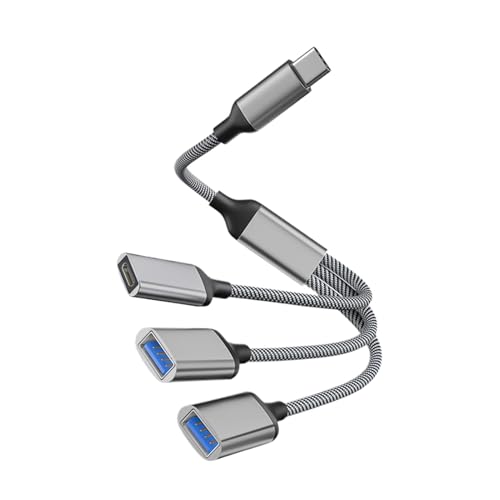 Zestivra USB-Splitterkabel, USB-Splitterkabel | geteilter Adapter des Ladegeräts | USB-Splitterkabel 1 ft 1 auf 3 OUT Extender Support-Kabel für die Tastatur von Zestivra