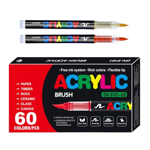 Zestivra Wasserfeste Acrylfarbenmarker, Acrylfarbenmarker, weiche Spitze, Verwendung von Acrylfarbenmarkern enthalten Tinte von Zestivra