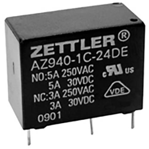 Zettler Electronics AZ940-1AB-12DS Printrelais 12 V/DC 10A 1 Schließer von Zettler Electronics