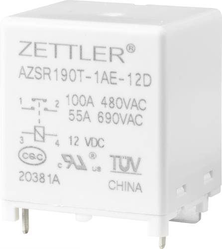 Zettler Electronics AZSR190T-1AE-12D Powerrelais 12 V/DC 100A 1 Schließer 1St. von Zettler Electronics